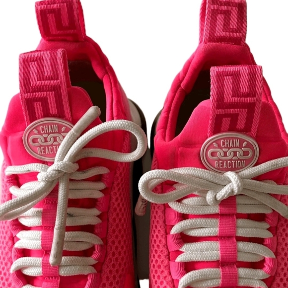 Versace Chain Reaction Neon Pink Sneakers Women's Size EU 41 US 10 (NWOT) - Picture 3 of 5